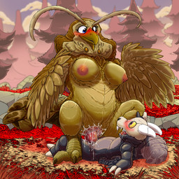 2_toes anthro anthro_on_feral anthro_penetrating anthro_penetrating_feral anthrofied areola beak bestiality big_breasts biped bird_legs black_body black_fur black_tail blue_eyes blue_sky bodily_fluids bone breasts brown_beak brown_body brown_breasts brown_claws brown_tail brown_wings claws clitoris cloud cowgirl_position crossgender day detailed_background dipstick_tail dripping duo erection evergreen_tree eye_contact eyelashes fangs feet female female_on_top female_penetrated feral feral_penetrated finger_claws forest from_front_position fur genital_fluids genitals grass grey_body grey_fur grey_tail grey_tail_tip horn humanoid_genitalia humanoid_genitalia_on_feral humanoid_vulva humanoid_vulva_on_feral interspecies larger_female larger_penetrated looking_at_another looking_at_partner looking_down looking_down_at_another looking_down_at_partner looking_up looking_up_at_another looking_up_at_partner lying male male/female male_on_bottom male_penetrating male_penetrating_female markings multicolored_body multicolored_fur multicolored_tail nipples nude nude_anthro nude_male on_back on_bottom on_ground on_top open_mouth outside outside_sex penetration penile penile_penetration penis penis_in_vagina pine_tree pink_areola pink_clitoris pink_nipples pink_vulva plant purple_eyes red_grass red_penis red_tongue rock saliva semi-anthro sex size_difference skull skull_head sky smaller_male tail tail_markings teeth toe_claws toes tongue tree two_tone_body two_tone_fur two_tone_tail vaginal vaginal_fluid_drip vaginal_fluids vaginal_fluids_on_penis vaginal_fluids_on_vulva vaginal_penetration vulva white_claws white_horn winged_arms wings yellow_sclera kitsune_youkai disney nintendo the_legend_of_zelda the_owl_house kaepora_gaebora king_clawthorne avian bird demon owl 1:1 2025 crossover digital_media_(artwork)