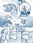 2022 angry anthro blue_and_white canid canine canis cloak clothing clovis_(twokinds) comic conditional_dnp digital_media_(artwork) dragon duo european_mythology featureless_crotch female feral fox horn hybrid keidran madam_reni_(twokinds) mammal monochrome mythological_creature mythological_scalie mythology nude scalie simple_background size_difference sketch smile smirk teeth tom_fischbach twokinds western_dragon white_background wings wolf