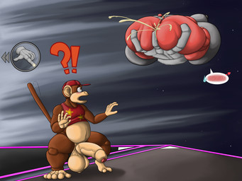 anthro balls belly big_balls big_penis blush duo feet final_destination foreskin genitals huge_balls huge_penis hyper hyper_balls hyper_genitalia hyper_penis male male/male moobs nipples nude obese overweight penis prehensile_feet stuffing toes unretracted_foreskin vein wolfgerlion64 donkey_kong_(series) nintendo pokemon super_smash_bros. crazy_hand diddy_kong master_hand felid generation_7_pokemon haplorhine incineroar mammal monkey pantherine pokemon_(species) primate tiger 4:3 absurd_res hi_res