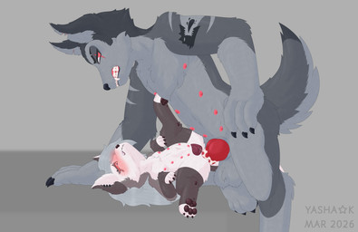 3_fingers 3_toes adult_on_child adult_on_young adult_penetrating_young age_difference anal anal_penetration angry animal_genitalia animal_penis animal_vulva anthro anthro_on_feral anthro_penetrating anthro_penetrating_feral arm_tattoo attached_sheath bestiality black_body black_claws black_fur black_pawpads blind_eye blush bodily_fluids canine_genitalia canine_penis canine_vulva claws countershading crying cum cum_in_ass cum_inside digitigrade dipstick_tail duo ejaculation facial_scar feet female feral feral_penetrated fingers forced fur genital_fluids genitals grey_body grey_fur grey_hair hair inaccurate_knotting knot male male/female markings multi_eye multi_nipple muscular muscular_male nipples pawpads penetration penile penile_penetration penis penis_in_ass pink_flesh rape red_flesh red_sclera scar sex sheath snarling tail tail_markings tattoo tears toes vaginal_fluids vaginal_squirting vulva white_body white_eyes white_fur young yashak hellaverse helluva_boss feral_loona_(helluva_boss) loona_(helluva_boss) vortex_(helluva_boss) 2026 absurd_res hi_res