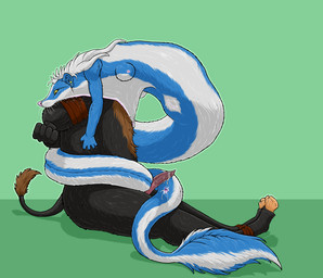 after_sex anthro anthro_pred anthro_prey anus apode arms_tied black_body black_fur blue_body blue_fur bodily_fluids bound breasts cum cum_in_ass cum_inside duo erection female female_anthro female_pred fur genital_fluids genitals green_background hair head_first hooves legless legs_tied male male/female male_anthro male_prey neck_bulge nipples oral_vore partially_inside penis same_size_vore serpentine simple_background stretched_mouth tail vore vulva whiskers white_body white_fur white_hair yellow_eyes strega european_mythology greek_mythology mythology uvuzi bovid bovine draconcopode hybrid mammal mephitid minotaur naga skunk hi_res