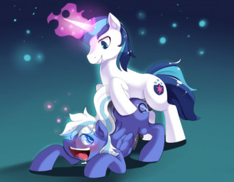 animal_genitalia animal_penis ass_up balls blue_background blue_body blue_eyes blue_fur blue_hair blue_nose blush bodily_fluids canon_x_oc chain cutie_mark drooling duo equine_genitalia equine_penis erection feathered_wings feathers feral feral_on_feral from_behind_position fur genitals glistening glowing grey_penis hair happy hooves horn leapfrog_position looking_down lying magic male male/male mounting on_front penis pink_body pink_fur saliva sex shadow shield short_hair simple_background smile sparkles star teeth tongue tongue_out white_body white_fur white_hair white_nose wings princess_hinghoi friendship_is_magic hasbro my_little_pony mythology fan_character shining_armor_(mlp) equid equine mammal mythological_creature mythological_equine pegasus unicorn 2013 digital_media_(artwork)