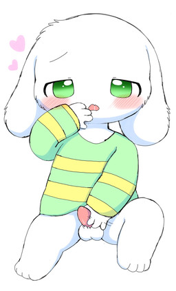 anthro balls blush bottomless clothed clothing fur genitals green_clothing green_eyes green_sweater green_topwear hand_on_penis heart_symbol male masturbation pattern_clothing pattern_sweater pattern_topwear penile penile_masturbation penis shota simple_background solo striped_clothing striped_sweater striped_topwear stripes sweater tapering_penis topwear white_background white_body white_fur young young_anthro young_male azuo undertale undertale_(series) asriel_dreemurr boss_monster_(undertale) bovid caprine goat mammal hi_res