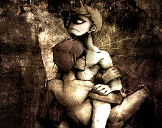 1_eye biped brown_hair duo hair male white_body white_skin oouyuki_benten elf humanoid monster 2009 hi_res