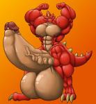 balls flexing genitals hyper male muscular muscular_male nipples nude pecs penis solo wolfgerlion64 nintendo oracle_of_ages oracle_of_seasons the_legend_of_zelda dimitri_(tloz) dodongo scalie absurd_res hi_res