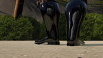 anthro boots clothing footwear latex male outside shoes solo graventhax cain_sentau crocodile crocodilian reptile scalie 16:9 3d_(artwork) 3d_animation animated digital_media_(artwork) hi_res high_framerate long_playtime sound webm widescreen