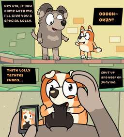 adult_on_young age_difference anthro biped bodily_fluids brown_body brown_fur brown_nose camera_view coercion crying dialogue dipstick_tail duo electronics female female_raped forced forced_oral fur genitals knot logo male male/female male_rape male_raping_female markings older_male oral orange_body orange_fur orange_tail pawpads penis phone public public_sex rape recording saliva sex simple_background size_difference tail tail_markings tears text tongue tongue_out young young_anthro younger_female mazemutt bluey_(series) bingo_heeler fan_character australian_cattle_dog canid canine canis cattledog domestic_dog herding_dog mammal pastoral_dog english_text hi_res