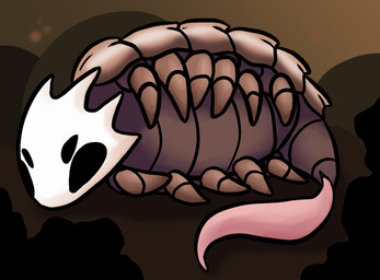 10_limbs 4_eyes ambiguous_gender animal_genitalia armor_plates arthropod_abdomen arthropod_abdomen_genitalia arthropod_abdomen_penis big_eyes big_penis black_eyes black_outline brown_background brown_body brown_countershading circle_eyebrows countershading crossgender empty_eyes eyebrows feral ftm_crossgender genital_slit genitals long_penis looking_at_viewer lying male multi_eye natural_armor on_side outline ovipositor penis pink_penis presenting purple_body purple_countershading scales simple_background solo tan_body tapering_penis ventral_scales white_face white_head dragunsnack hollow_knight:_silksong hollow_knight_(franchise) team_cherry bell_beast arthropod insect digital_drawing_(artwork) digital_media_(artwork) hi_res shaded simple_shading