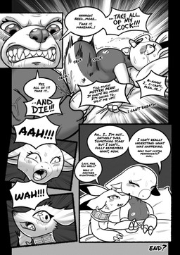 abdominal_bulge age_difference ahegao anthro anthro_on_feral bestiality big_penis blood bodily_fluids dialogue duo erection female feral flat_chested foreskin genitals looking_pleasured male male/female needy nipples nude penetration penile penile_penetration penis penis_in_vagina saliva sex shy spread_legs spreading sweat tears teeth text tongue tongue_out vaginal vaginal_penetration vein veiny_penis violence vulva young rathmutatio bandai_namco digimon nintendo pokemon kiyomi_(kudamon) manzana_(abra) pennsworth_(bewear) abra bewear digimon_(species) generation_1_pokemon generation_7_pokemon kudamon mammal pokemon_(species) absurd_res comic english_text hi_res monochrome