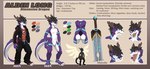 anthro clothing eyewear glasses horn magic male nude text weapon wings voidtails mythology dragon mythological_creature mythological_scalie scalie absurd_res english_text hi_res model_sheet