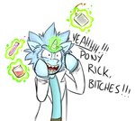 bodily_fluids clothing coat horn lab_coat male open_mouth ponification profanity saliva simple_background solo topwear white_background deyogee adult_swim cartoon_network hasbro my_little_pony mythology rick_and_morty rick_sanchez equid equine horse mammal mythological_creature mythological_equine pony unicorn