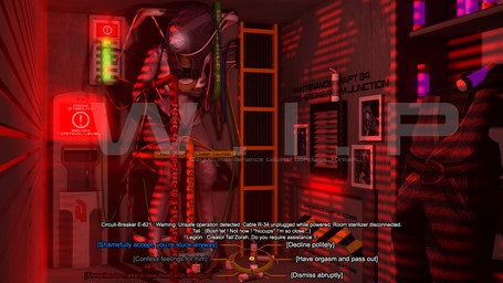alcohol beverage breasts conversation_wheel drunk emergency_induction_port female food machine masturbation nipples nude pipe solo substance_intoxication text annonguy bioware electronic_arts mass_effect legion_(mass_effect) tali'zorah alien alien_humanoid geth humanoid quarian robot 16:9 2013 english_text hi_res unfinished watermark widescreen