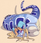 blonde_hair breasts fangs female hair horn hypnosis locosaltinc looking_at_viewer lying mofn naga nude plain_background reptile scalie tongue tongue_out
Rating: Questionable
Score: 5
User: verin
Date: April 17, 2014