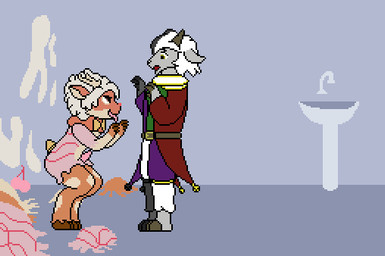 anthro clothing dessert duo ejaculation facesitting food frottage game_over gameplay_mechanics ice_cream kissing male male/male penile penises_touching sex side_view sitting sitting_on_another transformation undressing gutoraccoon jackzatanit limperl bovid caprine deer goat mammal animated animated_gif short_playtime
