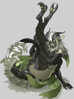 4_arms antennae_(anatomy) arthropod_abdomen black_body black_exoskeleton black_sclera butt cross-popping_vein exoskeleton female fur green_eyes green_wings hair humanoid_pointy_ears insect_legs insect_wings legs_up lepidopteran_wings looking_at_viewer multi_arm multi_limb pointy_ears pouting pupils slit_pupils solo white_body white_fur white_hair wings egocider vtuber juniper_actias animal_humanoid arthropod arthropod_humanoid humanoid insect insect_humanoid lepidopteran lepidopteran_humanoid moth_humanoid 2025 absurd_res hi_res