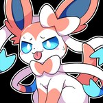 :3 ambiguous_feral ambiguous_gender big_ears blep blue_inner_ear blue_sclera bodily_fluids bow_(feature) ear_bow feral front_view fur kemono leg_markings markings monotone_tail multicolored_body multicolored_ears multicolored_fur pink_body pink_ears pink_fur pink_tail pink_tongue quadruped ribbons simple_background sitting socks_(marking) solo sweat sweatdrop tail tongue tongue_out transparent_background two_tone_body two_tone_ears two_tone_fur white_body white_eyes white_fur plumflavor nintendo pokemon eeveelution generation_6_pokemon mammal pokemon_(species) sylveon 1:1 2024 alpha_channel colored digital_media_(artwork) portrait shaded simple_shading three-quarter_portrait
