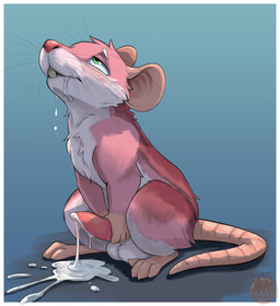 4_fingers 4_toes animal_genitalia animal_penis balls blush bodily_fluids buckteeth cum cum_on_ground cum_on_penis cum_pool cum_string drooling ejaculation erection feet feral fingers fur genital_fluids genitals green_eyes hand_on_penis male masturbation narrowed_eyes orgasm orgasm_face penile penile_masturbation penis pink_penis saliva solo tail tapering_penis teeth toes two-handed_masturbation white_balls bitesizedcookie mammal mouse murid murine rodent digital_media_(artwork) hi_res