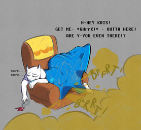 2_horns alcohol anthro armchair asking_for_help ass_up bed_covers bedding beverage bodily_fluids chair dialogue drooling drunk duo dutch_oven eyes_closed fart fart_cloud fart_fetish farting_on_another feet female forced furniture grey_background hidden_character horn huge_fart lying lying_on_armchair mature_anthro mature_female oblivious on_armchair on_front onomatopoeia pinned saliva saliva_on_hand simple_background sleep_fart sleeping sound_effects struggling substance_intoxication text under_covers white_body wine yelling yellow_fart_cloud gassipons deltarune undertale_(series) chairiel susie_(deltarune) toriel bovid caprine mammal 2026 absurd_res digital_drawing_(artwork) digital_media_(artwork) english_text hi_res