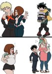 anthro armor book clothing dress female footwear group holding_object male mature_female money pregnant sad scar shoes unknown_artist my_hero_academia beelzebub ippan_josei izuku_midoriya katsuki_bakugou ochaco_uraraka human mammal quirked_human_(my_hero_academia) comic meme mother_(lore) mother_and_child_(lore) mother_and_son_(lore) parent_(lore) parent_and_child_(lore) parent_and_son_(lore) son_(lore)