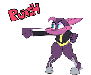 anthro big_butt blue_eyes boots breasts bubble_butt butt butt_jiggle clothed clothing female food footwear fruit jacket jiggling kick mask peach_(fruit) plant plantigrade punch shoes simple_background solo topwear white_background vimhomeless sophie_slam bat mammal 2d_animation animated digital_media_(artwork) frame_by_frame loop