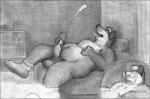 anthro archived_source balls bd bed belly big_penis black_and_white bodily_fluids canid canine canis clothing cum cum_on_face cum_on_own_face cum_on_self domestic_dog footwear fur furniture genital_fluids genitals graphite_(artwork) hand_on_chest hand_on_penis humanoid_genitalia humanoid_penis legwear looking_at_viewer lying male mammal masturbation monochrome mostly_nude navel on_bed orgasm pencil_(artwork) penile penile_masturbation penis slightly_chubby socks solo tongue tongue_out traditional_media_(artwork)