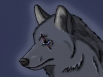 ambiguous_gender blue_eyes fur grey_body grey_fur scar solo tithenluin canid canine canis mammal wolf 4:3 traced