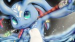 anthro blue_body green_eyes looking_at_viewer male melee_weapon polearm pseudo_hair solo tentacle_hair tentacles trident weapon furfit league_of_legends riot_games tencent fizz_(lol) marine yordle 16:9 absurd_res hi_res widescreen