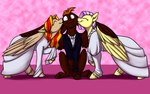 black_tie_(suit) clothed clothed_feral clothing dress eyes_closed feathered_wings feathers female feral fetlocks ffm fur green_eyes group hair hooves kissing male male/female multicolored_hair orange_hair pink_hair red_body red_fur smile suit trio two_tone_hair using_wings wedding_dress wing_hug wings yellow_body yellow_fur foxenawolf goldfur's_cogsverse hasbro my_little_pony mythology dandelion_dreams summer_storm_(goldfur) whirring_cogs equid equine mammal mythological_creature mythological_equine pegasus 16:10 widescreen