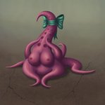 breasts female nipples non-mammal_breasts non-mammal_nipples not_furry pink_body ribbons solo sucker_(anatomy) tentacles what ramul tentacle_creature