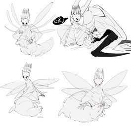 2_horns 7_horns ambiguous_gender anthro armor arthropod_abdomen arthropod_abdomen_genitalia arthropod_abdomen_vulva black_body black_eyes blush blush_lines bodily_fluids cloak clothing dripping_vulva duo ejaculation eyes_closed female female/ambiguous fingering flapping_wings genital_fluids genitals guiding_in heart_symbol horn insect_wings leaning_on_pillow lidded_eyes looking_at_viewer looking_back masturbation multi_horn parent_incest simple_background straddling tail tail_genitals tail_vulva text tremble_lines trembling_for_pleasure unusual_anatomy unusual_genitalia_placement unusual_tail unusual_vulva_placement vaginal vaginal_fingering vaginal_fluids vaginal_masturbation vaginal_squirting vulva white_armor white_background white_body white_cloak white_clothing white_head white_robes wings oxide_cat hollow_knight_(franchise) team_cherry hollow_knight_(character) pale_king_(hollow_knight) pure_vessel_(hollow_knight) arthropod arthropod_taur insect insect_taur taur vessel_(species) 2025 chinese_text digital_media_(artwork) flat_colors hi_res sketch sketch_page translated father_(lore) incest_(lore) male_(lore) nonbinary_(lore) parent_(lore) parent_and_child_(lore)