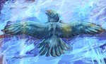 ambiguous_gender beak feathered_wings feathers feral grey_body grey_feathers no_sclera solo wings yellow_eyes hollyvardia avian bird columbid pigeon hi_res