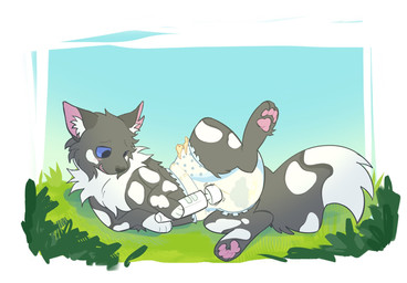 diaper diaper_fetish feral looking_pleasured male masturbation sex_toy solo spread_legs spreading vibrator wand_vibrator littleperrito warriors_(book_series) stormclaw_(st0rmc1aw) domestic_cat felid feline felis mammal hi_res