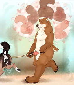 animal_genitalia animal_penis animal_vulva anthro anus aroused balls becoming_erect bestiality_temptation bodily_fluids canine_genitalia canine_penis canine_vulva dog_walking duo eyes_closed fantasizing female feral genital_fluids genitals humanoid_genitalia humanoid_penis hybrid_genitalia hybrid_penis leash male medial_ring medial_ringed_humanoid_penis medial_ringed_hybrid_penis mottled mottled_genitalia mottled_vulva out_of_frame park penis precum public scut_tail sheath short_tail smile smirk tail thinking_about_butt thinking_about_penis thinking_about_pussy thought_bubble vulva walking pariahpuppy juniper_(fishymishy) mishka_(fishymishy) bear canid canine canis deer hybrid mammal wolf absurd_res hi_res
