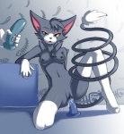 2010 anthro black_nipples black_nose black_pussy blue_eyes breasts chest_tuft clitoris dildo dildo_sitting female fur glameow grey_fur insertion inside juices long_tail masturbation navel nintendo nipples nude open_mouth penetration pokémon pokémorph pussy pussy_juice sex_toy shadowill solo spread_legs spreading stockings tail_tuft tuft vaginal vaginal_penetration video_games
Rating: Explicit
Score: 12
User: tony311
Date: August 09, 2010