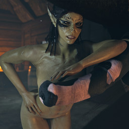 animal_genitalia animal_penis aroused bestiality braided_hair colored_nails duo equine_genitalia equine_penis female feral forearm_test genitals green_body hair leaning leaning_forward male male/female measuring measuring_penis nails nude nude_female penis scar roriori baldur's_gate baldur's_gate_3 larian_studios lae'zel equid equine githyanki horse humanoid mammal 1:1 3d_(artwork) digital_media_(artwork) hi_res