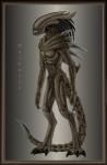 ambiguous_gender dreadlocks eyeless featureless_crotch nude simple_background solo spikes standing teeth yiuokami alien_(franchise) alien_vs._predator_(franchise) predator_(franchise) alien alien_humanoid humanoid hybrid predalien xenomorph yautja digital_media_(artwork)