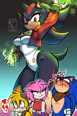 angry anime_nosebleed anthro aroused aroused_by_another aroused_male blood blush bodily_fluids bodysuit breasts chaos_emerald clothed clothing cross-popping_vein crossgender dress emerald_(gem) eyewear eyewear_on_head female fingers fur gem gloves goggles goggles_on_head green_eyes group hair handwear holding_object jacket jewelry looking_at_another male male/female mtf_crossgender nosebleed open_clothing open_jacket open_topwear pink_body simple_background skinsuit smile standing tail teeth tight_clothing topwear ggs_busyrn sega sonic_the_hedgehog_(series) amy_rose miles_prower shadow_the_hedgehog sonic_the_hedgehog canid canine eulipotyphlan fox hedgehog mammal absurd_res digital_media_(artwork) hi_res