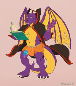 4_toes 5_fingers anthro balls_outline big_feet biped blue_eyes blue_glans blue_penis bodily_fluids book boxer_briefs bulge claws clothed clothing detailed_bulge digitigrade dripping feet fingers foreskin genital_fluids genital_outline genitals glans half-closed_eyes half-erect horn humanoid_genitalia humanoid_penis long_tail magic magic_user magical_masturbation magical_stimulation male manly masturbation membrane_(anatomy) membranous_wings mostly_nude multicolored_body multicolored_scales muscular muscular_anthro muscular_male narrowed_eyes navel notched_wings open_mouth orange_clothing orange_underwear partially_retracted_foreskin penile penile_masturbation penis penis_poking_out penis_through_leghole precum precum_drip purple_body purple_scales robe scales scared simple_background smile solo spiked_tail spikes spikes_(anatomy) standing supernatural_stimulation sweat tail teeth text toes two_tone_body two_tone_scales underwear using_magic_on_self wings yellow_body yellow_scales koorivlf european_mythology mythology dragon mythological_creature mythological_scalie scalie western_dragon winged_dragon 2019 character_request digital_media_(artwork) full-length_portrait hi_res japanese_text portrait signature