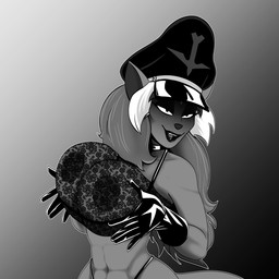 anthro big_breasts bra breast_squish breasts clothed clothing female fur hair headgear huge_breasts lace lace_bra leather leather_clothing lingerie mature_anthro mature_female nipples nipples_visible_through_clothing simple_background smile solo squish tail topwear translucent translucent_clothing underwear imierbenety hanna-barbera swat_kats turmoil_(swat_kats) domestic_cat felid feline felis mammal 1:1 2024 digital_drawing_(artwork) digital_media_(artwork) greyscale hi_res monochrome shaded