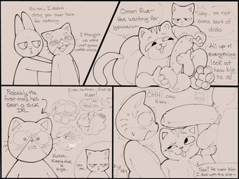 4_toes anal_prodding anthro arrow_sign ball_fondling ball_sniffing balls big_balls big_butt big_penis blush bodily_fluids butt close-up dialogue erection eyebrows eyes_closed feet flustered fondling front_view fur genitals group half-closed_eyes hand_on_balls hand_on_penis heart_symbol humanoid_genitalia humanoid_penis long_ears looking_at_another looking_away lying male male/male narrowed_eyes nervous nude nude_anthro nude_male on_side one_eye_half-closed overweight overweight_anthro overweight_male pawpads penetration penis penis_on_anus penis_on_face pushing raised_eyebrow shallow_penetration sharp_teeth side_view sitting smile sniffing speech_bubble spiral spiral_eyes standing sweat tail teeth text these_aren't_my_glasses thick_thighs thought_bubble toes tongue tongue_out whiskers sushiamazing working_buddies! kuehiko_roshihara rufuta_hachitani tapio_chatarozawa uwaharu_nezazono domestic_cat felid feline felis lagomorph leporid mammal rabbit 2025 comic digital_media_(artwork) english_text monochrome