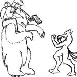 4_ears angry carrying_another clothed clothing digitigrade fighting_pose group gun handgun imminent_violence male multi_ear multi_tail nude piggyback pistol pose ranged_weapon tail weapon test_pattern_(artist) alien bear human mammal tozol 1:1 2011 digital_media_(artwork) monochrome sketch