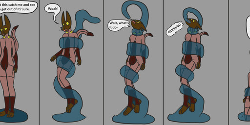 anthro bodysuit clothing female flat_chested goo_bondage oral oral_penetration penetration questionable_consent restrained restrained_by_tentacles skinsuit solo tentacle_in_mouth tentacle_penetration tentacles tight_clothing trinitite tory_(trinitite) ahuizotl hi_res