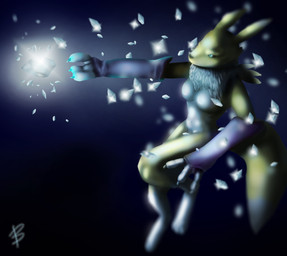 anthro attack breasts diamond_storm female solo bandai_namco digimon canid canine digimon_(species) mammal renamon absurd_res hi_res