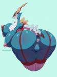 anthro anthrofied anus big_breasts big_butt breasts butt female genitals huge_breasts huge_butt looking_at_viewer looking_back nipples pokemorph puffy_anus pussy solo thick_thighs orange-peel nintendo pokemon cobalion generation_5_pokemon legendary_pokemon pokemon_(species) 2018 absurd_res digital_media_(artwork) hi_res