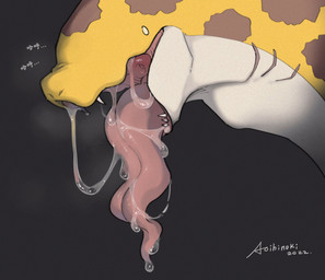 ambiguous_gender bodily_fluids breath dot_eyes drooling ellipsis excessive_saliva feral gills long_tongue markings multicolored_body saliva simple_background simple_eyes solo spots spotted_body teeth text tongue tongue_out two_tone_body yellow_body aoihinoki1024 eel_(aoihinoki1024) aquatic eel fish 2022 hi_res signature male_(lore)