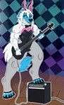 bass_guitar bass_player bassist bunny_costume clothing costume guitar male muscular muscular_male musical_instrument plucked_string_instrument string_instrument galvanian mythology canid canine canis mammal mythological_canine mythological_creature werecanid werecanine werecreature werewolf wolf absurd_res hi_res