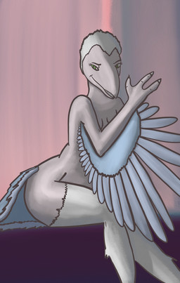 anthro beak breasts claws feathered_arms feathers female non-mammal_breasts nude simple_background solo tail tail_feathers wings alphafa dinosaucers teryx_(dinosaucers) archaeopteryx dinosaur feathered_dinosaur feathered_scalie prehistoric_species reptile saurischian scalie theropod hi_res