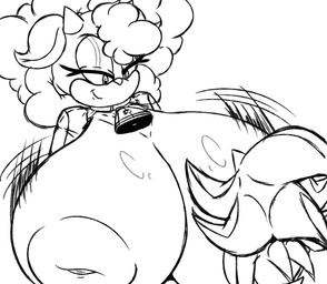 anthro areola bedroom_eyes bell big_areola big_breasts bouncing_breasts breasts duo female huge_areola huge_breasts hyper hyper_breasts inverted_nipples larger_female looking_down male motion_lines narrowed_eyes nipples seductive size_difference smaller_male smile smirk ultimateshadow idw_publishing sega sonic_the_hedgehog_(comics) sonic_the_hedgehog_(idw) sonic_the_hedgehog_(series) lanolin_the_sheep_(sonic) shadow_the_hedgehog bovid caprine eulipotyphlan hedgehog mammal sheep hi_res monochrome