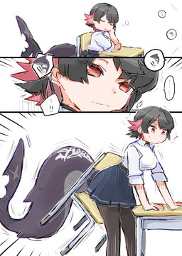 arm_support bottomwear breasts chair clothed clothed_female clothed_humanoid clothing desk eyes_closed female fully_clothed fully_clothed_female fully_clothed_humanoid furniture hair leaning_on_elbow light_body light_skin medium_breasts red_eyes school_desk school_uniform shark_tail shirt short_hair simple_background sitting skirt sleeping solo table tail topwear uniform white_background white_clothing white_shirt white_topwear az79709363 mihoyo zenless_zone_zero ellen_joe animal_humanoid aquatic aquatic_humanoid fish fish_humanoid humanoid shark_humanoid thiren 2025 hi_res sequence