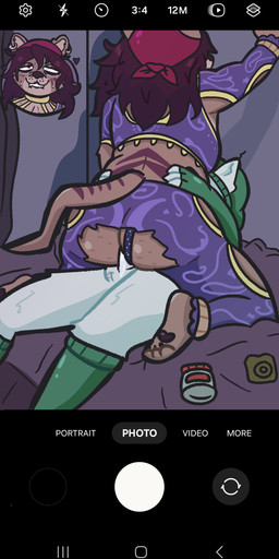 age_difference ahegao antennae_(anatomy) anthro balls bedroom bite biting_lip bodily_fluids butt camera_view cellulite clothing condom cowgirl_position cum cum_inside duo ear_piercing ear_ring female femboy fertility_pills from_front_position fur genital_fluids genitals hair looking_pleasured male male/female mature_female on_bottom on_top penetration phone_view piercing rear_view ring_piercing sex sexual_barrier_device sleeves tail torn_clothing vaginal vaginal_penetration white_body white_fur apollo_caelum_(artist) apollo_caelum herpestid mammal meerkat digital_media_(artwork) hi_res